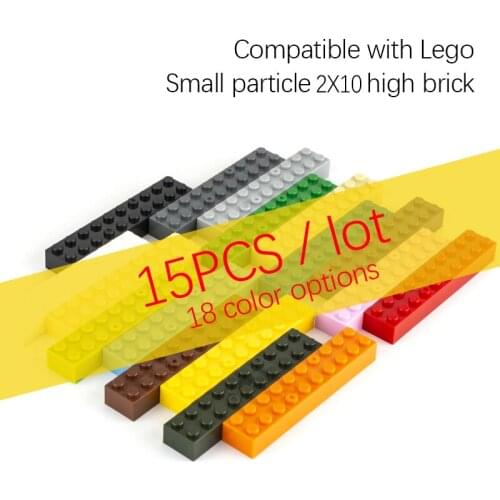 20PCS DIY Building Blocks Figures Bricks 2x10 Dots Educational Creative Size Compatible With lego Plastic Toys for Children