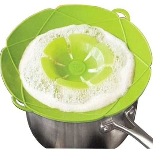 26CM Spill Stopper Cover Silicone Lid for Pot Pan Kitchen Accessories Cooking Tools Flower Shape Cookware 4 Colors