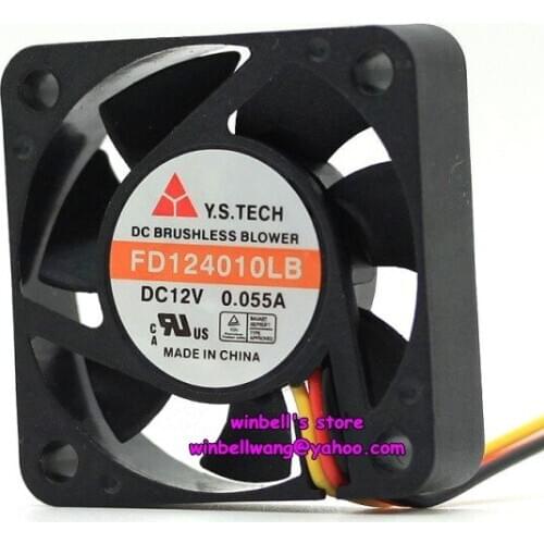 Brand new and original 40*40*10mm 4cm STP cooling fan FD124010LB 12V 0.055A 3wires