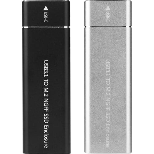 Aluminum USB 3.1 Type-C to M.2 NGFF SSD Case Laptop PC 6Gbps External Hard Drive Disk Mobile External Enclosure Case
