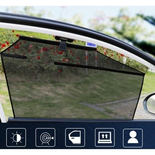 Curtains car Automatic Lifting Sunscreen Insulation Telescopic Curtains Special Sun Shade front Rear Side Window Anti-UV Auto