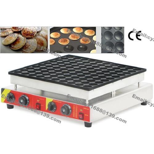 Free Shipping Commercial Non-stick 110v 220v Electric Gas 100pcs Poffertjes Mini Dutch Pancake Baker Machine Maker Iron Mold Pan