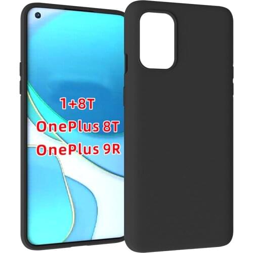 Black matte Non-Slip Skid-proof Soft TPU Transparent Silicone Clear Case Cover for Onplus 9R/Oneplus 8T