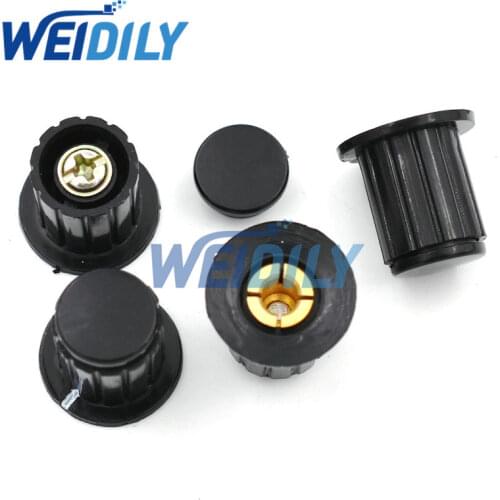 10PCS Black knob button cap is suitable for high quality WXD3-13 WXD3-12 WH5-1A WX14-12 turn around special potentiometer knob
