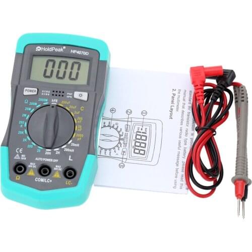HP4070D Mini Digital Multimeter Resistance Meter Capacitance Tester Inductance Transistor Test HoldPeak Electrical Instruments