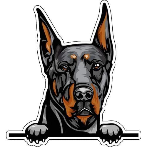 Dawasaru Dog Breed Car Sticker Waterproof Sunscreen Decal Laptop Skateboard Truck Motorcycle Auto Accessories PVC,12cm*11cm