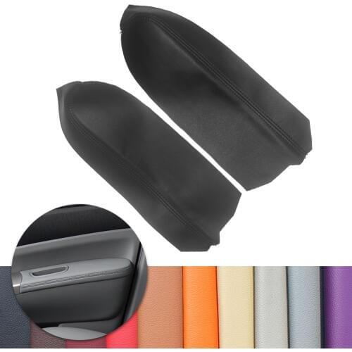 For Toyota Prius 2004 2005 2006 2007 2008 2009 2pcs Car Microfiber Leather Front Door Armrest Panel Cover Interior Sticker Decor