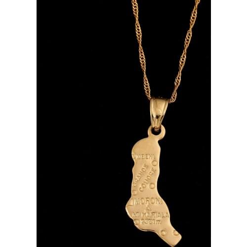 The Federal And Islamic Republic Of The Comoros Moroni Map Pendant Women Gold Color Jewelry