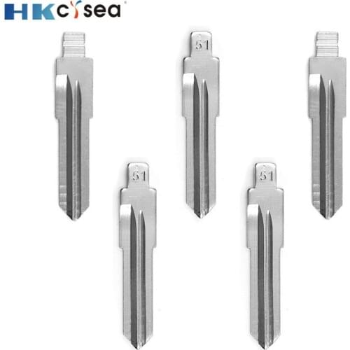 HKCYSEA Auto Vehicle Accessories KD#51 KD Remote Metal Blank Uncut Flip KD Remote Key Blade Type #51 for Chery A5 A3 Tiggo