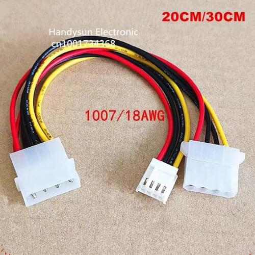 IDE 4Pin Male Molex to IDE 4Pin Female + ITX small 2.54MM 4pin Female Dual 4Pin Y Splitter floppy disk Drive Power Supply cable