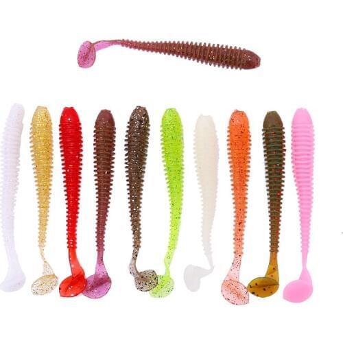 6 pc/bag 7.5cm 2.1g Soft Bait Bionic Fishing Lure Artificial Bait Fishing Tackle Accessories Swimbait Freshwater Stream