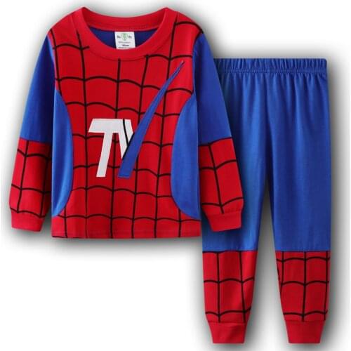 Boys Clothing Sets Autumn Baby Boys Girls Cartoon Long Top Trousers Pants Set Clothes Kids Hero Cartoon 2pcs Children Pajamas