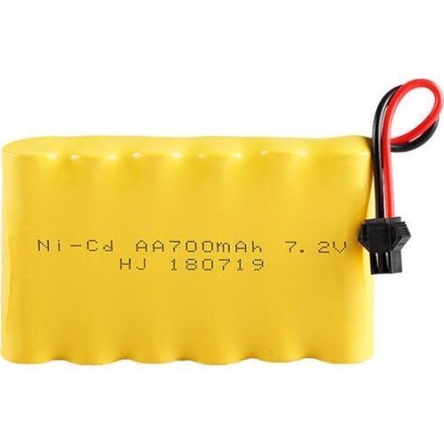 MasterFire 2pack/lot Ni-cd 7.2V 700mAh AA Battery Rechargeable Batteries Pack with Black SM 2P Plug for Remote Control RC Car
