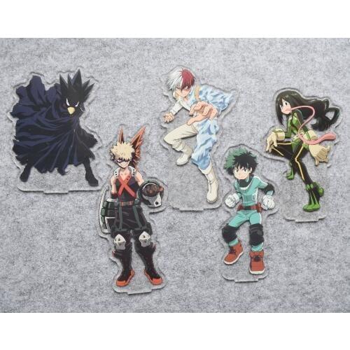 New Arrival 5pcs/lot My Hero Academia Japanese anime figure bakugo katsuki Todoroki Acrylic mobile phone charms/keychain/strap