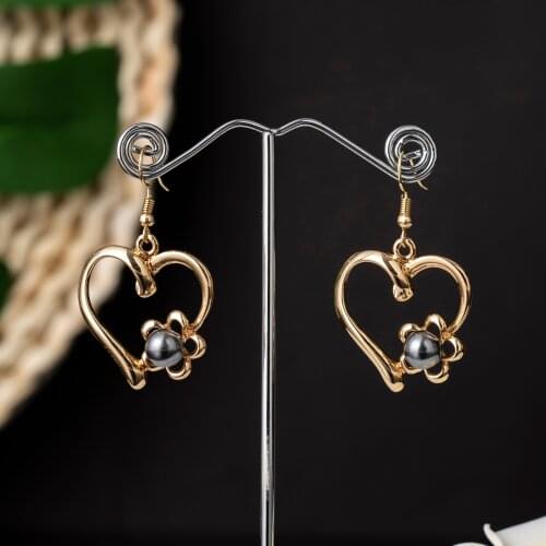 SophiaXuan New Polynesian Hawaiian Earings Heart Angel Wings Drop Dangling Flower Earring Gold Plated Alloy Metal for Women Gift