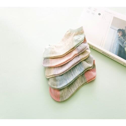 New ladies spring and summer invisible boat socks Korean version of sweet socks, childrens boats, socks, cotton socks 933