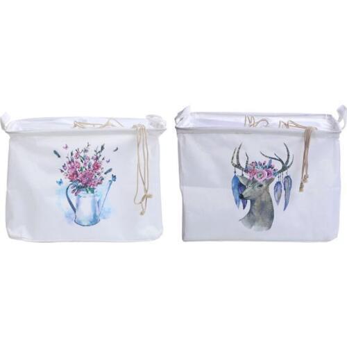 New Cartoon Covered Desk Storage Box Linen Cotton Storage Organizer clothes Storage Basket Cosmetic Case Kid Toy Storage Bucket