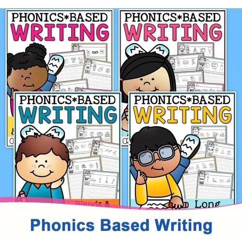 A4 Phonics Writing Prompts Coloring Practice WorkSheets Kids Children Learning English 1st Grade Learning Books for children