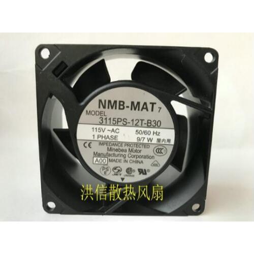 Original NMB-MAT 3115PS-12T-B30 115V-AC 50 / 60HZ 9 / 7W High temperature Fan