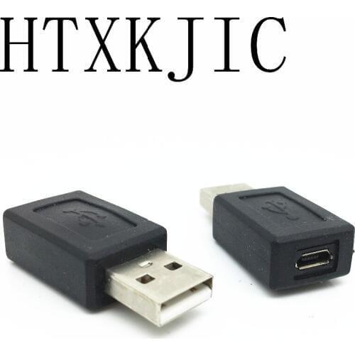 USB A male to Micro USB B Female Adapter Plug Connector Jack Converter for Cellphones and Tablets Black