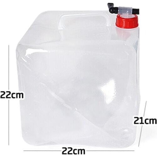 Outdoor folding drinking bucket 10L camping portable large-capacity car kettle water tool four-corner bag