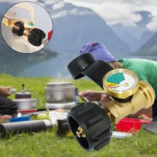 Universal BBQ Gas Propane Pressure Brass Gauge Tank RV Pressure Gauge Level