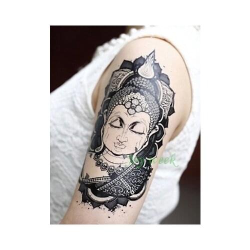 Waterproof Temporary Tattoo Sticker large size chinese Buddha tatto stickers flash tatoo fake tattoos for men girl women