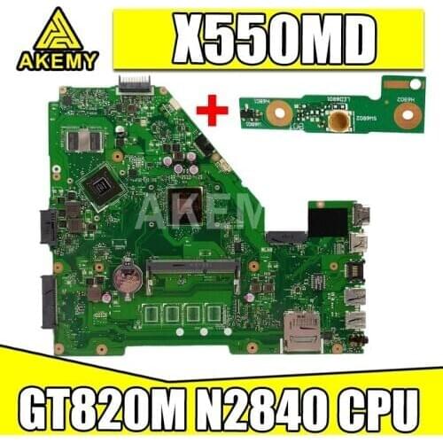 X550MD Motherboard GT820M N2840 For Asus X550MD X552M Y582M laptop Motherboard X550MD Mainboard X550MD Motherboard test 100% ok