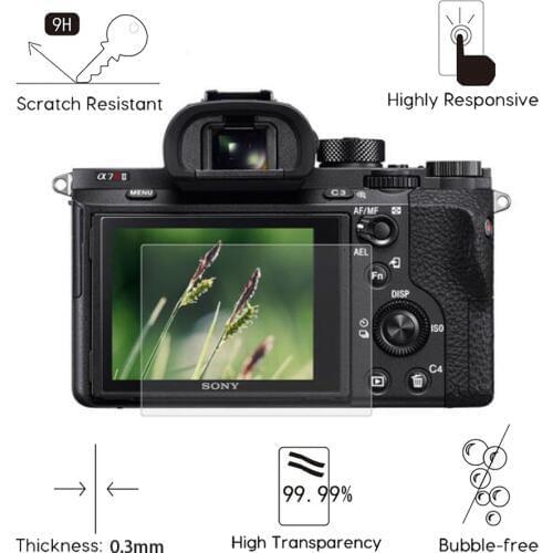 For Sony A6000 A6300 A5000 NEX-6/5 A9 A7R A7 A7s A7II A7III A7RIII A7RII RX10 RX100 II III IV V Tempered Glass Camera Protector