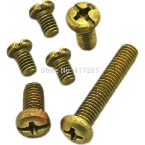 1 piece Metric M5*20mm Brass Cross Recessed Pan Head Screws Fasteners