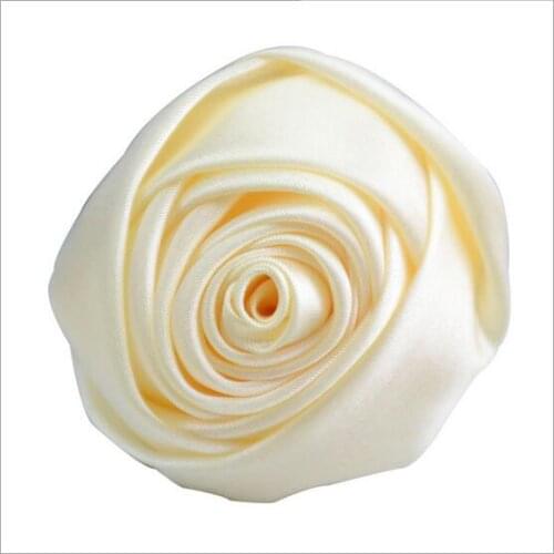 100pieces 5cm Satin Ribbon Silk Rose flower Wedding flower bride bouquet boutonniere Headware Kids Hair Christmas Accessories