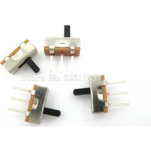 20PCS/Lot Interruptor on-off mini Slide Switch SS12D00 SS12D00G4 3pin 1P2T toggle switch Handle length:4MM