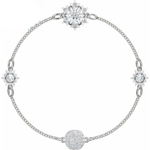 2021 fashion Invisible magnetic buckle snowflake bracelet Jewelry Crystal from Austrian For Women and female As Cute gifts