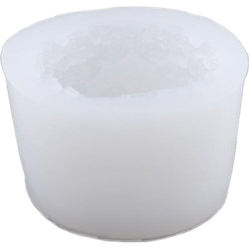 3D Rose Lovely Candle Mold Wedding Silicone Candle Mould Decorating Silicone Moldrowship