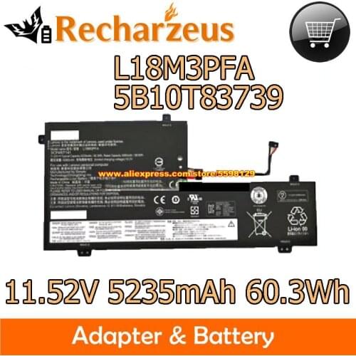 Genuine L18M3PFA Battery 5B10T83739 For Lenovo YOGA C740 Series Li-ion Battery Packs For Yoga C740-15IML Laptop Battery