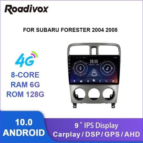 9 inch android 10.0 car radio video gps navigation player for Subaru Forester 2004 2008 multimedia autoradio stereo