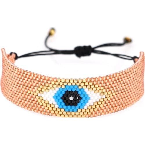 Go2boho MIYUKI Bracelet Lucky Bracelets Turkish Evil Eye Pulseras Mujer Moda 2020 Women Beads Loom Jewelry Handmade Armband