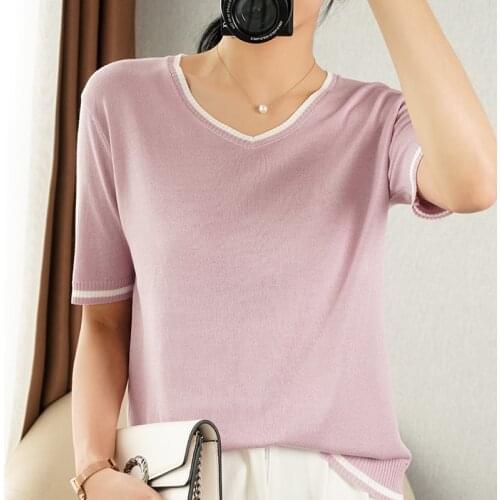 LHZSYY Women's Silk T-Shirts