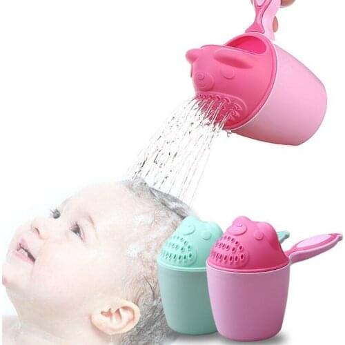 Cartoon Baby Bath Waterfall Rinser Kids Shampoo Rinse Cup Bath Shower Washing Head Cup Children Bathing Baby Shower Plastic G99C