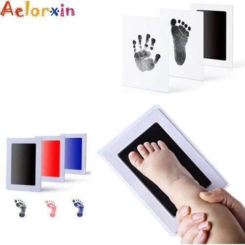 Baby Handprint Footprint Non-toxicBaby Handprint Baby Care Imprint Kit Baby Souvenirs Casting Newborn Footprint Ink Pad Infant