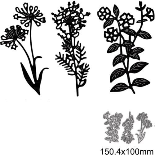 3pcs Flowers and leaves Cutting Dies for DIY Scrapbook Embossing Album Paper Card Making Craft Folder Decorative 2021 New