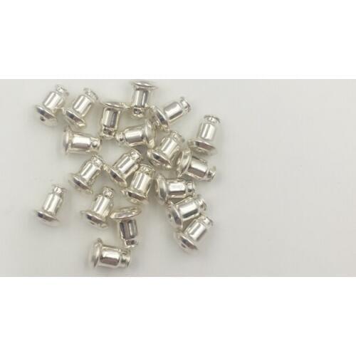 " Fake One Penalty Ten " 4*6MM 24Pcs-5.5g/Pack 925 Sterling Silver Earring Back Jewelry Finding & Fitting
