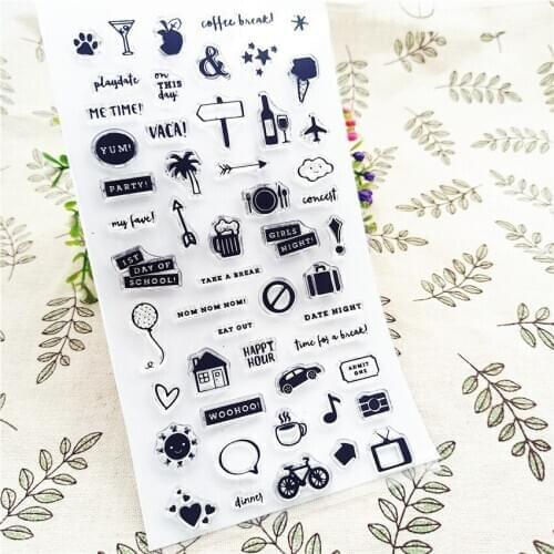 11*20CM Hot sale indicator Transparent Clear Stamps / Silicone Seals Roller Stamp for DIY scrapbooking photo album/Card Making