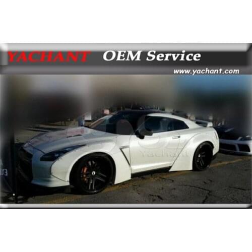 Car-Styling FRP Fiber Glass Over Fender Flare Kit 8 Pcs Fit For 2008-2015 R35 GTR CBA DBA LB LP Style Wide Fender Kit