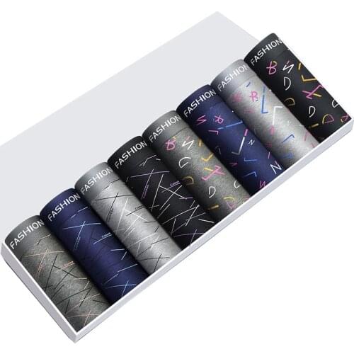 8Pcs / Lot Men Boxer Panties Sexy Men Panty Plus Size XXL XXXL XXXXL Comfortable Shorts Cotton Underwear Fashion Mans Underpants