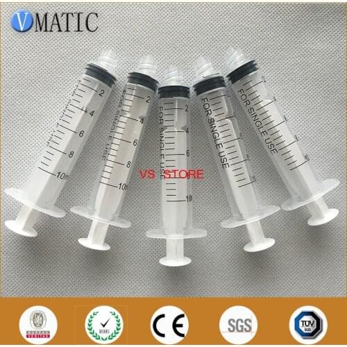 High Quality Non Sterilized 20Pcs 10ml/cc Dispensing Plastic Liquid Dispenser Manual Syringe