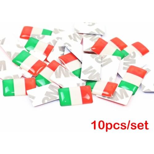10pcs/lot, New Car styling Italy small Decorative Badge Hub caps Steering wheel for alfa fiat hyundai lifan Car Emblem Sticker