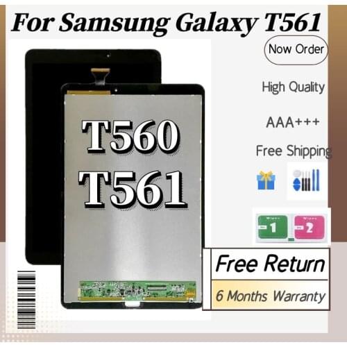 100% Original LCD For Samsung Galaxy Tab E 9.6 SM-T560 SM-T561 T560 T561LCD display touch screenTablet Panel LCD Assembly