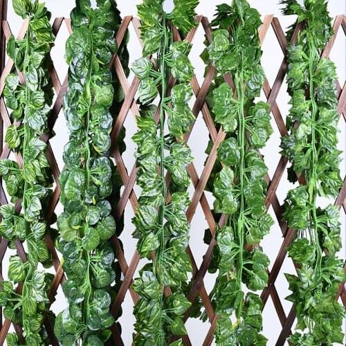 12pieces/ Decorative Artificial Flowers Ivy Leaves Artificial Leaf Garland Plants Vine Fake Foliage Flowers Wedding Home decor