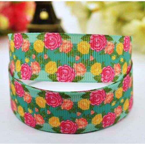 22mm 25mm 38mm 75mm Ruban satin Flowers Cartoon Character printed Grosgrain Ribbon party decoration 10 Yards X-00105
